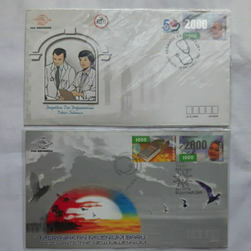 

Perangko SHP dan peringatan Tahun 2000 Millenium set 2 sampul prangko