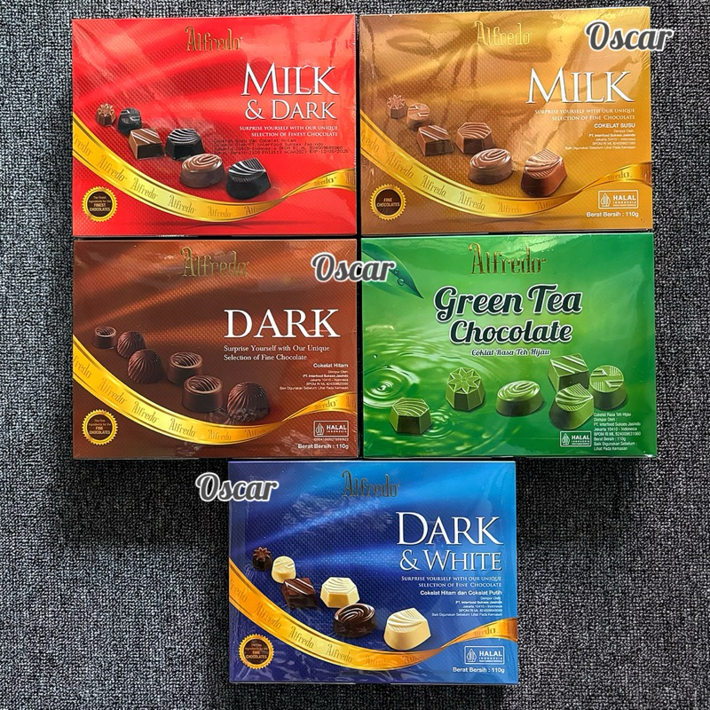 

Alfredo Chocolate Box 110g Cokelat import Coklat bentuk premium