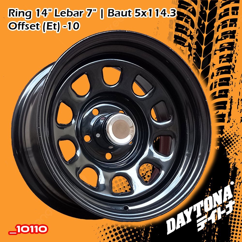 Velg Mobil DAYTONA Besi Offroad Baut 5x114.3 Ring 14 Lebar 7 (10110)