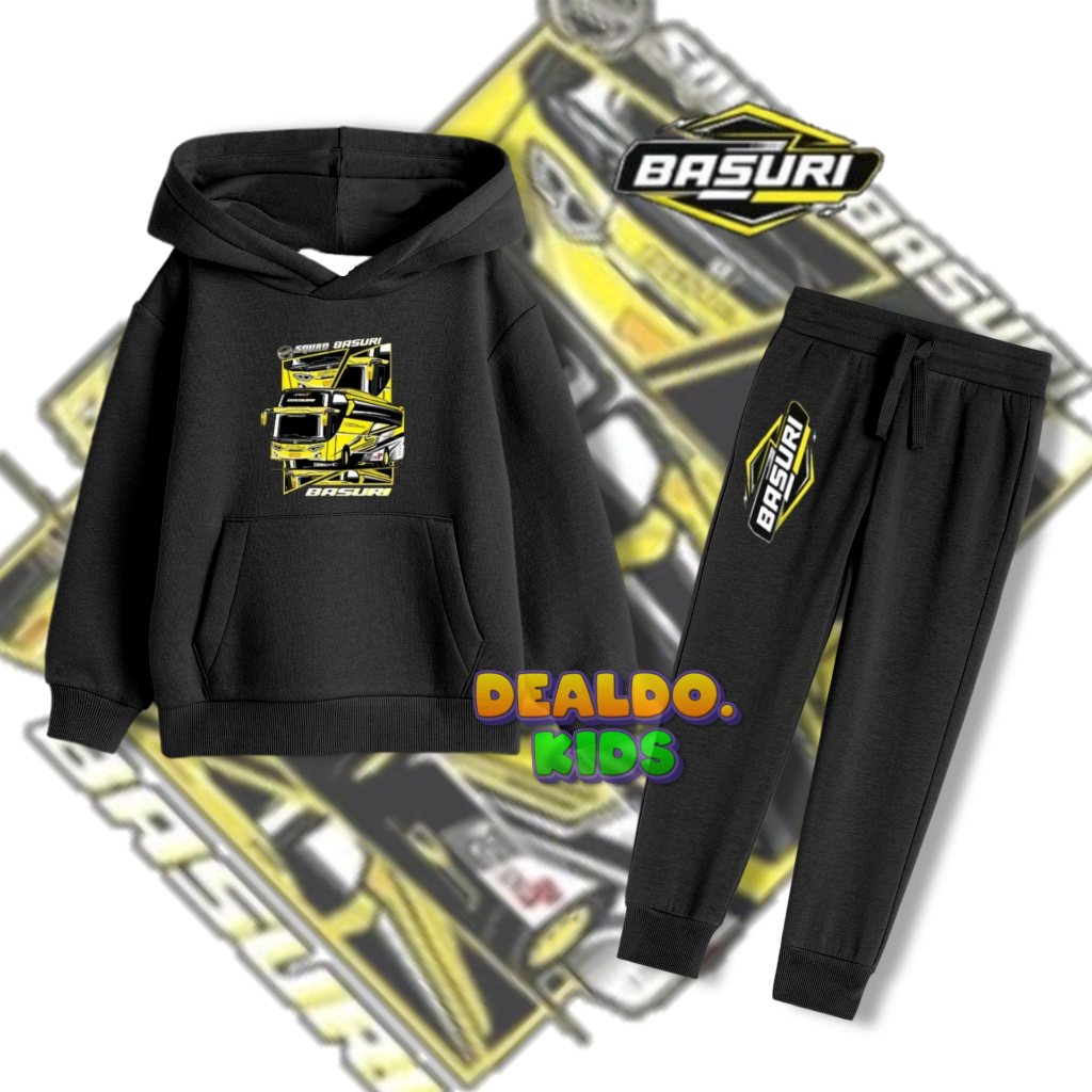 Stelan Hoodie Jogger anak Bus Basuri / Stelan Hoodie Jogger anak
