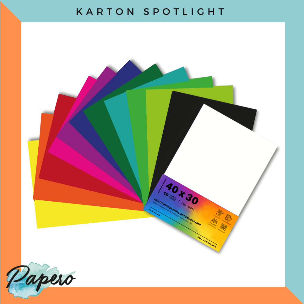 

Kertas Karton Warna Spotlight Multifungsi 40 x 30 cm