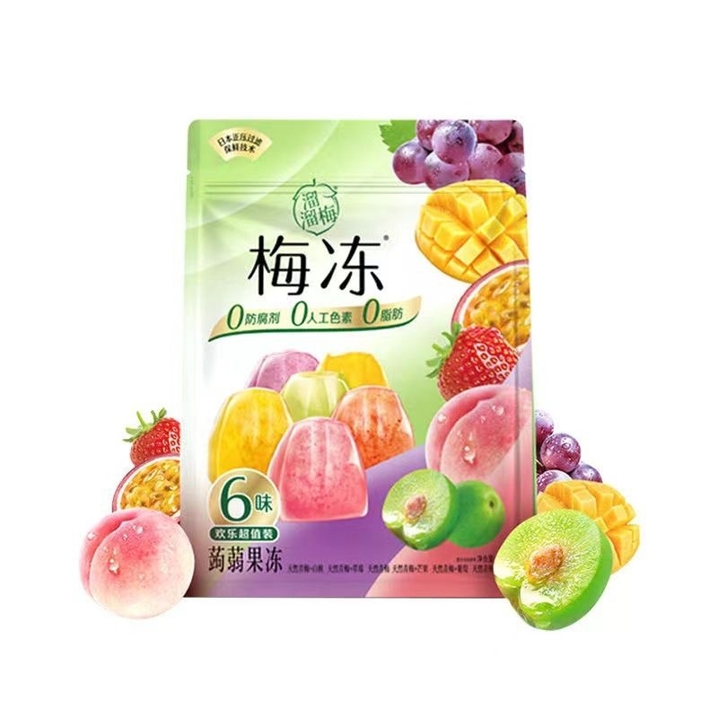 

Liu Liu Mei Konjac Fruit Jelly Rasa buah Zero Fat Vegetarian 120 Gram