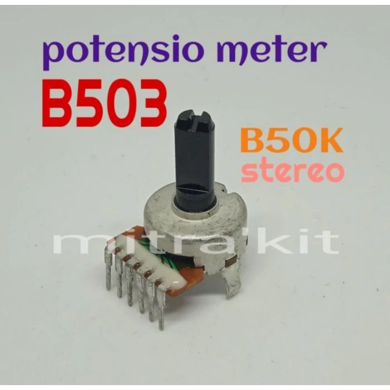Potensio B503 B50K potensio 50K stereo 503 6pin mixer audio