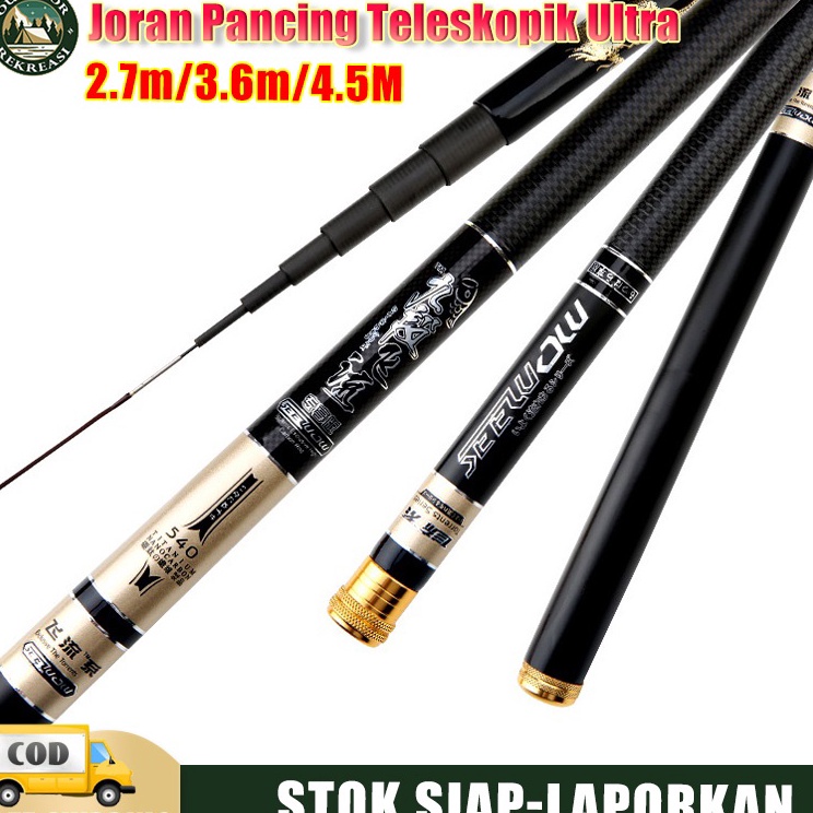 Serba Murah Joran Tegek Liuzi Batik27m 36m 45m Carbon Kualitas Terbaik Joran Pancing Teleskopis Supe