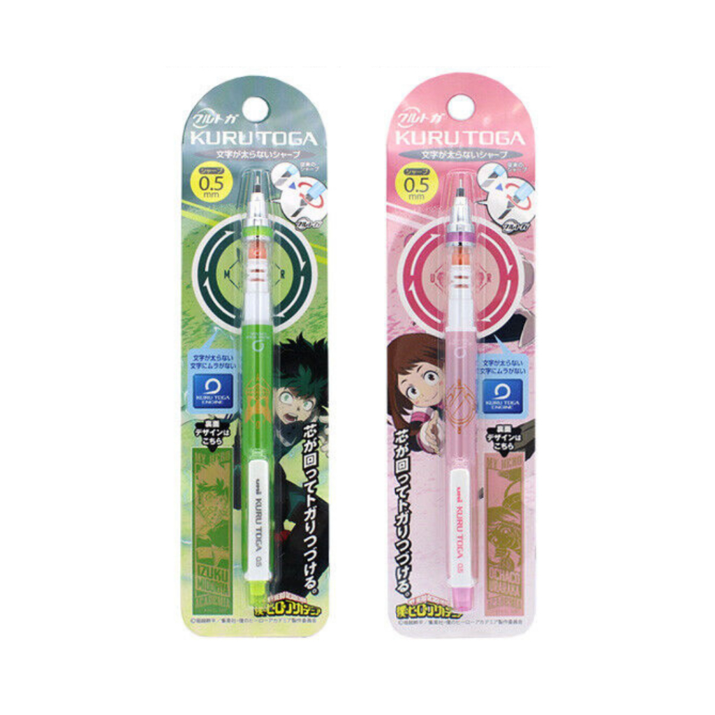 

Uni Kuru Toga My Hero Academia Izuku Midoriya Ochaco Uraraka Kurutoga Mechanical Pencil 0.5mm Pensil Mekanik Limited Edition