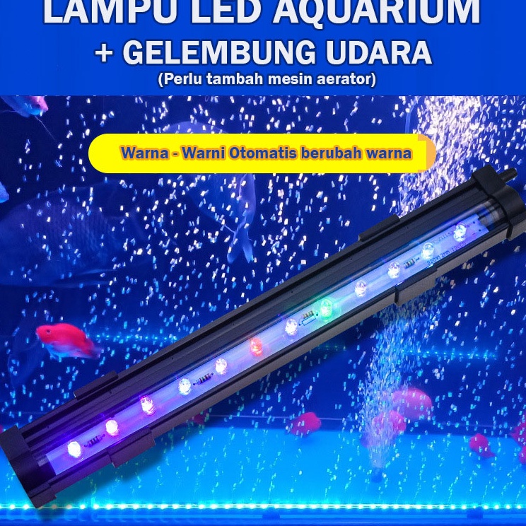 Lampu Celup Aquarium lampu gelembung batu aerator lampu akuarium