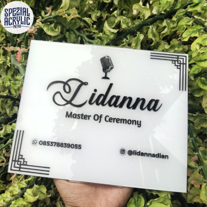 

Cue Card Custom Akrilik for MC free design sesuka hati
