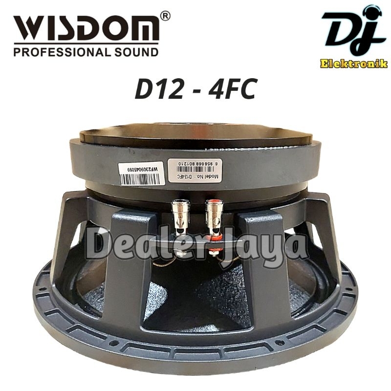 Speaker Komponen Wisdom D 12 4FC / D12 4 FC / D124FC - 12 inch