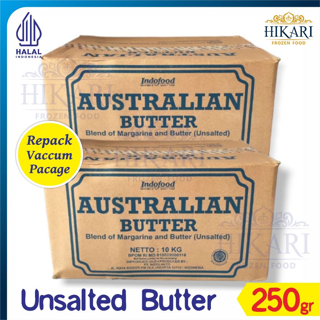 

Australian Butter Unsalted - Mentega Tawar Untuk Cake Cookies - Repack