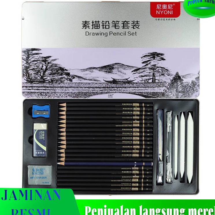 

Flash SaleSet Pensil Sketsa Nyoni Baru Asli Kotak Besi Tirai Pena Pemula Set Lengkap Alat Lukis Tangan Pena Arang Lembut ProfesionalSketch Drawing Pencil Set 29 Pensil Lukis Sketsa Set Lengkap