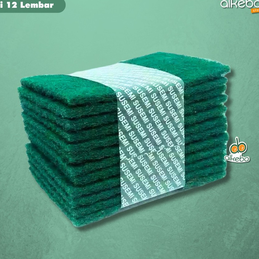 Sabut Hijau Susemi isi 12 lembar Tapas Alat Bantu Pembersih Serbaa