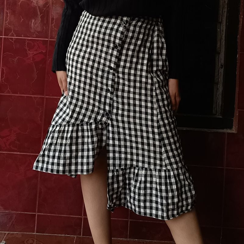 PRELOVED ASIMETRIS SKIRT/ROK ASIMETRIS/ROK HIJAB/ROK RUFFLE/ROK LUCU/ROK HIJAB