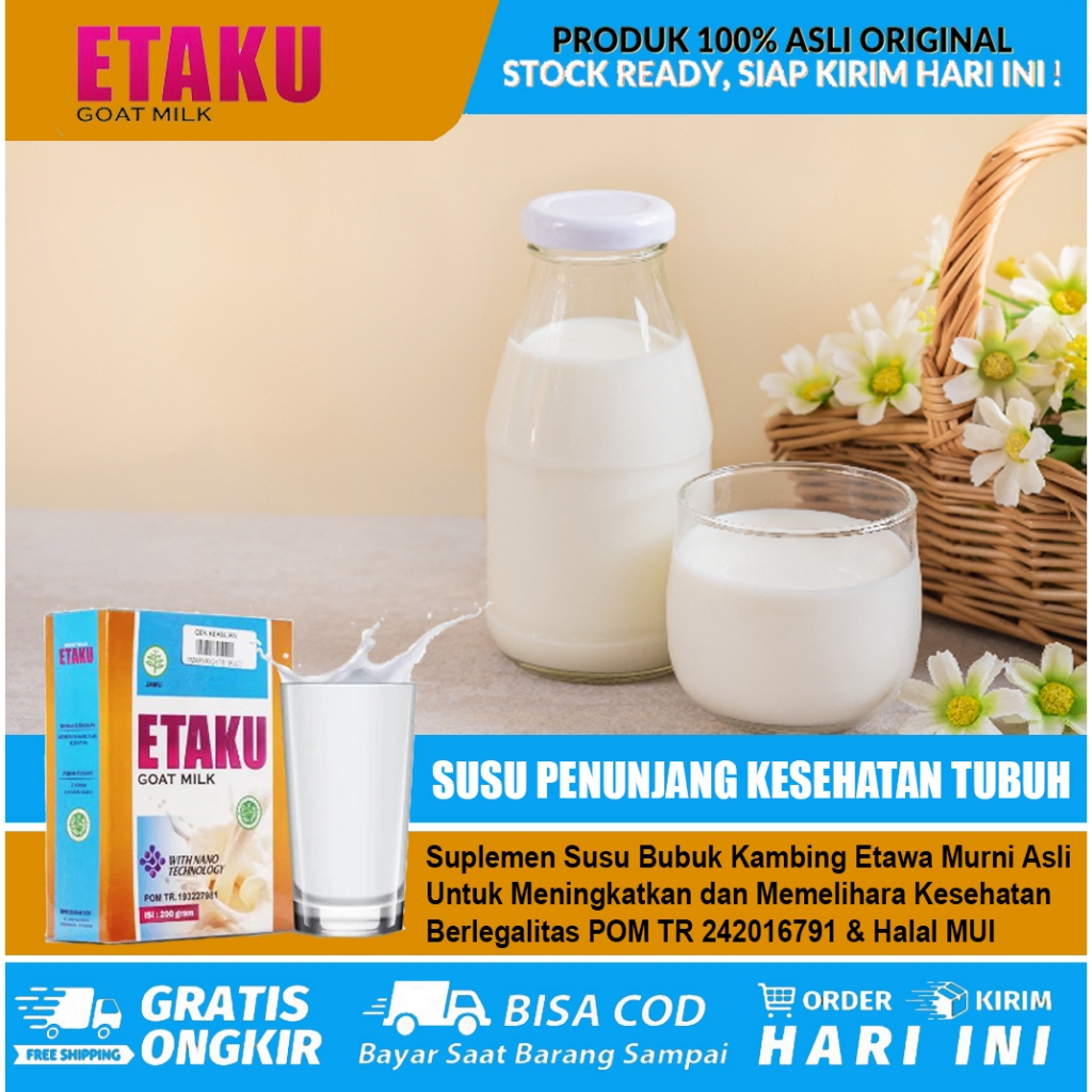 

Susu Kambing Etawa Bubuk 200Gram Original 100% - Etaku Goat Milk