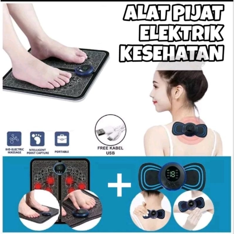EMS Alat Pijat Elektrik Terapi Leher Kaki Punggung Memijat Leher Listrik EMS PAD Akupuntur Pijat Pun