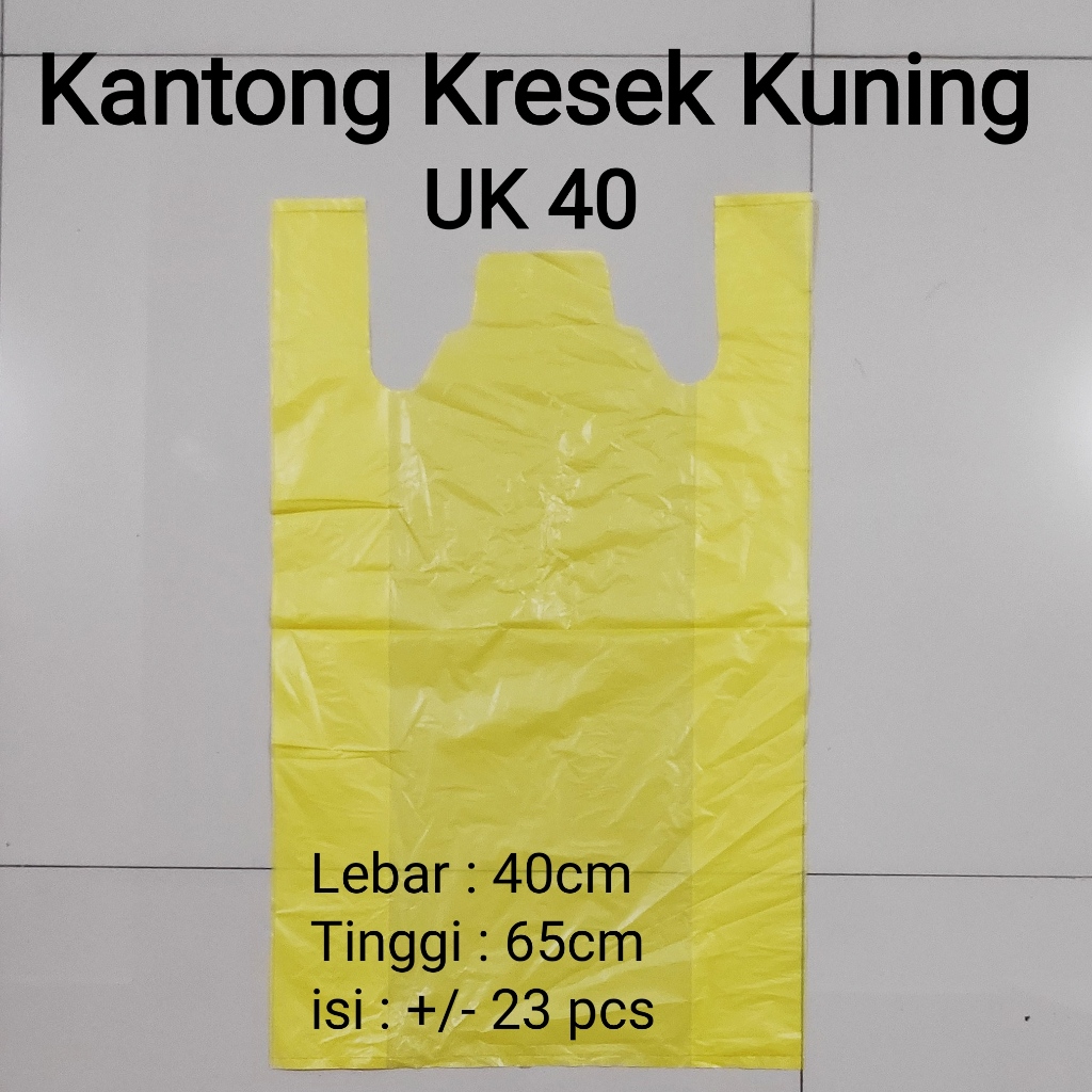 kantong plastik kresek  kuning uk 40/Kantong Kresek Kuning Uk 40, Plastik Kresek Kuning, Plastik Med