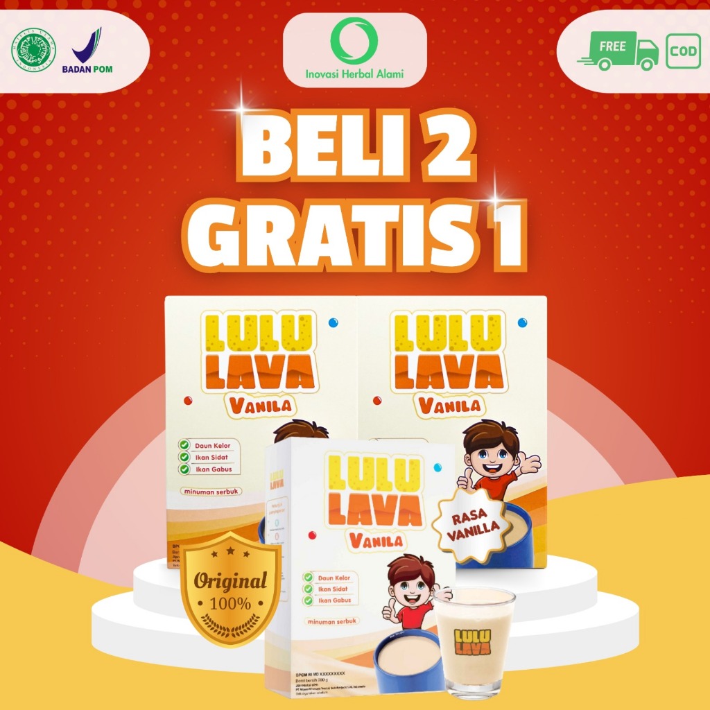 

Lulu Lava Vanila BPOM Minuman Penggemuk Penambah Berat Badan Anak Nafsu Makan Anak BELI 2-GRATIS 1