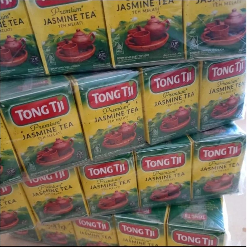 

TEH TONG TJI PREMIUM JASMINE TEA HIJAU 1 SLOP (ISI 10PCS x 40 gram), TANPA GELAS