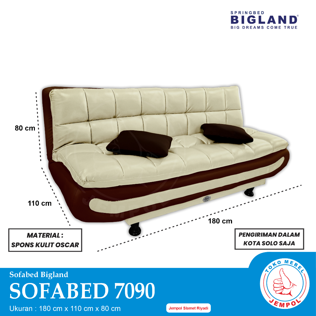 Bigland Sofa Bed / Minimalis SOFABED 7090 180cm / Jempol