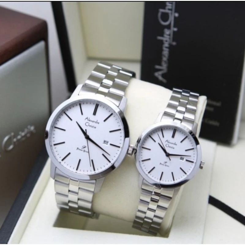 Alexandre Christie 1007 Couple/Sepasang Rantai Stainless Original