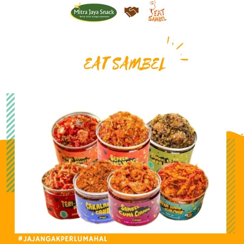 

(NON COD) EAT SAMBEL - Cumi Cakalang Ayam Teri Packing Aman Free Bubble Wrap