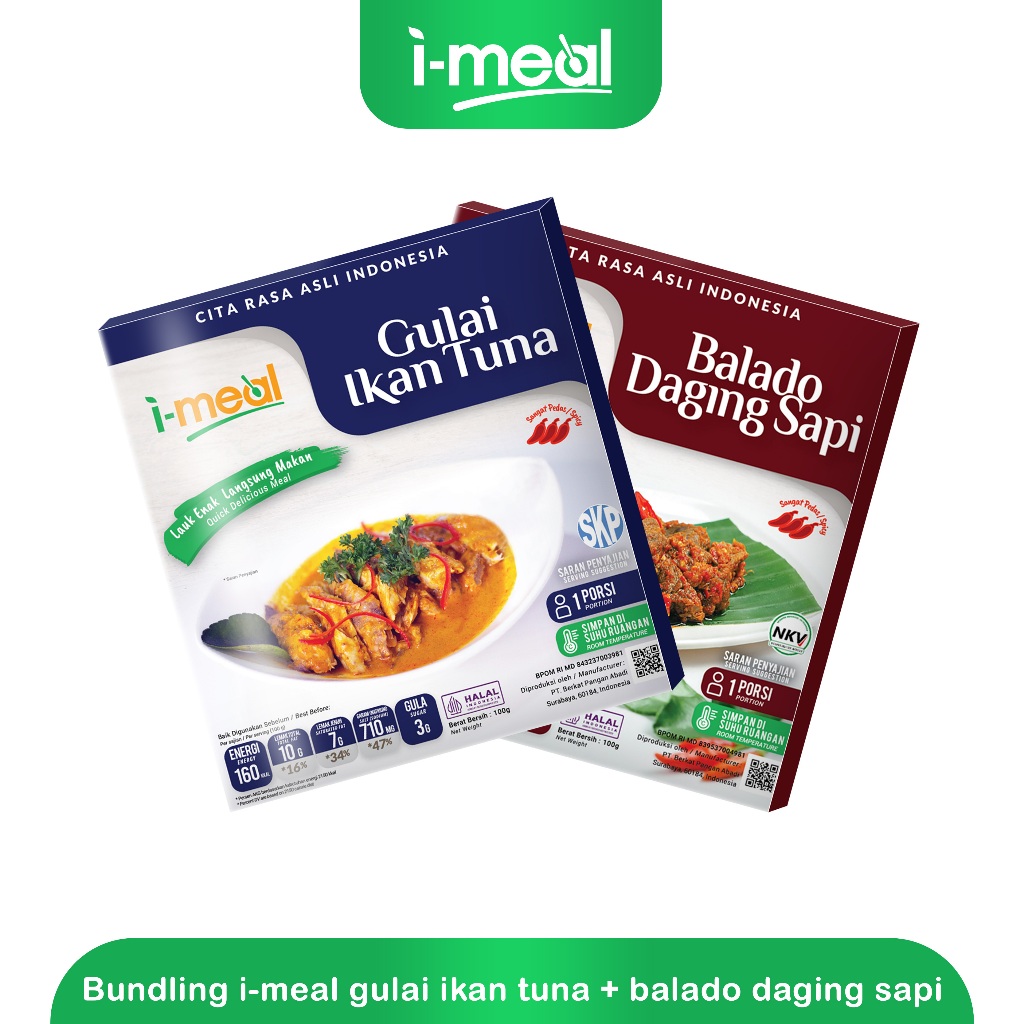 

i-meal Gulai Ikan Tuna & Balado Daging Sapi 100 g
