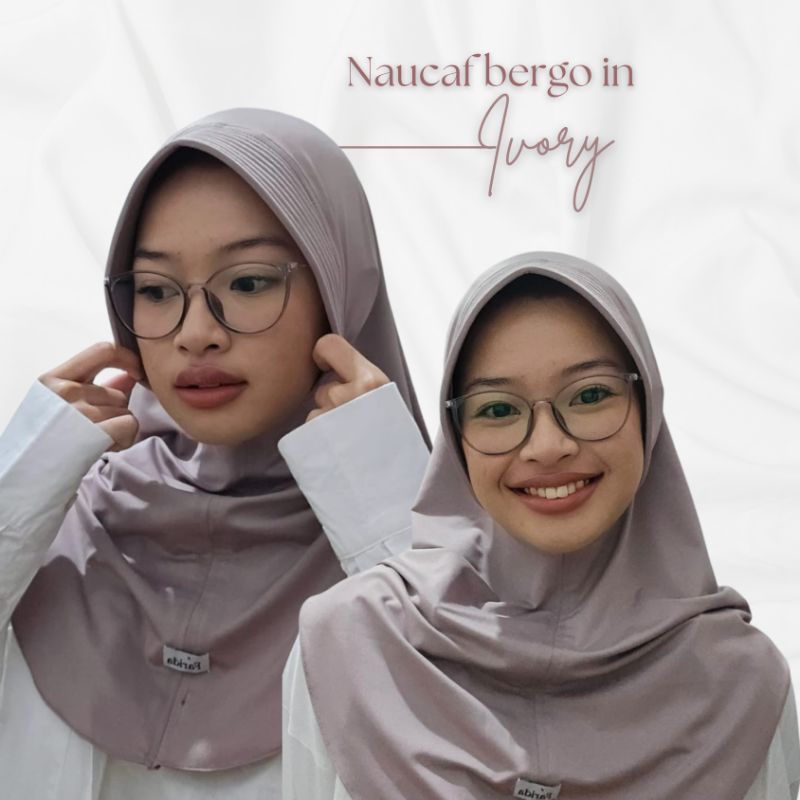 NAUCAF- JILBAB INSTAN JERSEY ZOYA PREMIUM/ BERGO INSTAN/ JILBAB PET ANTEM SIZE M