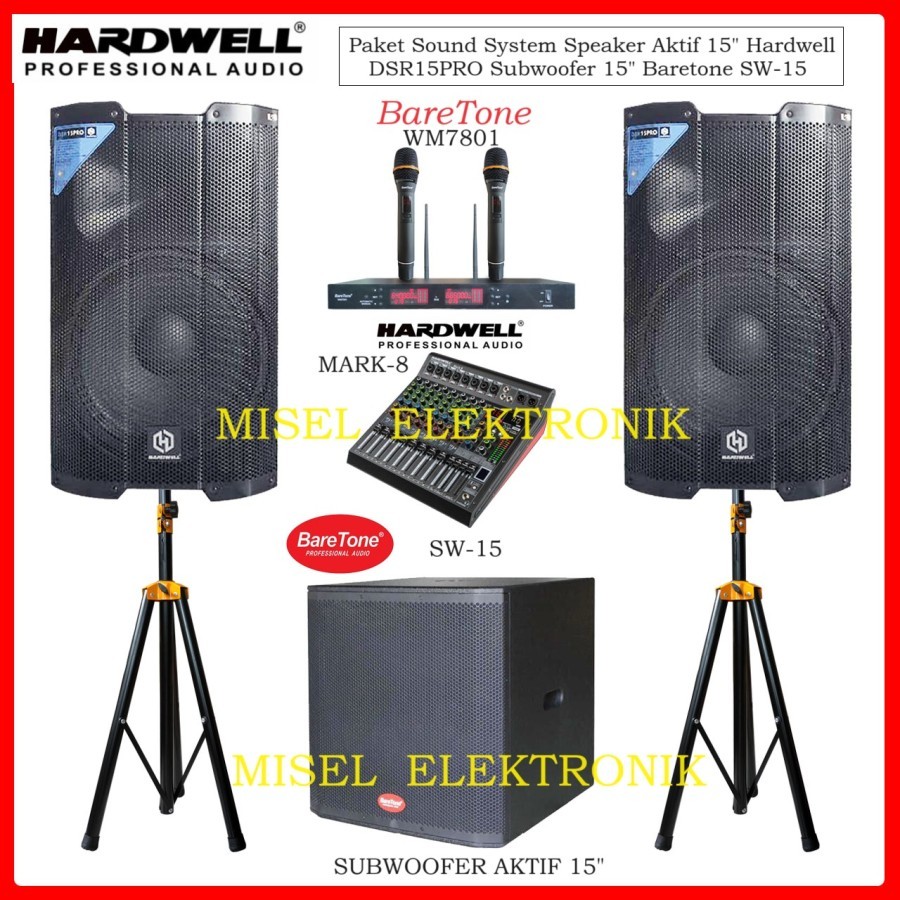 Paket Soundsystem Outdoor Speaker Hardwell DSR15PRO With Sub 15 Inch