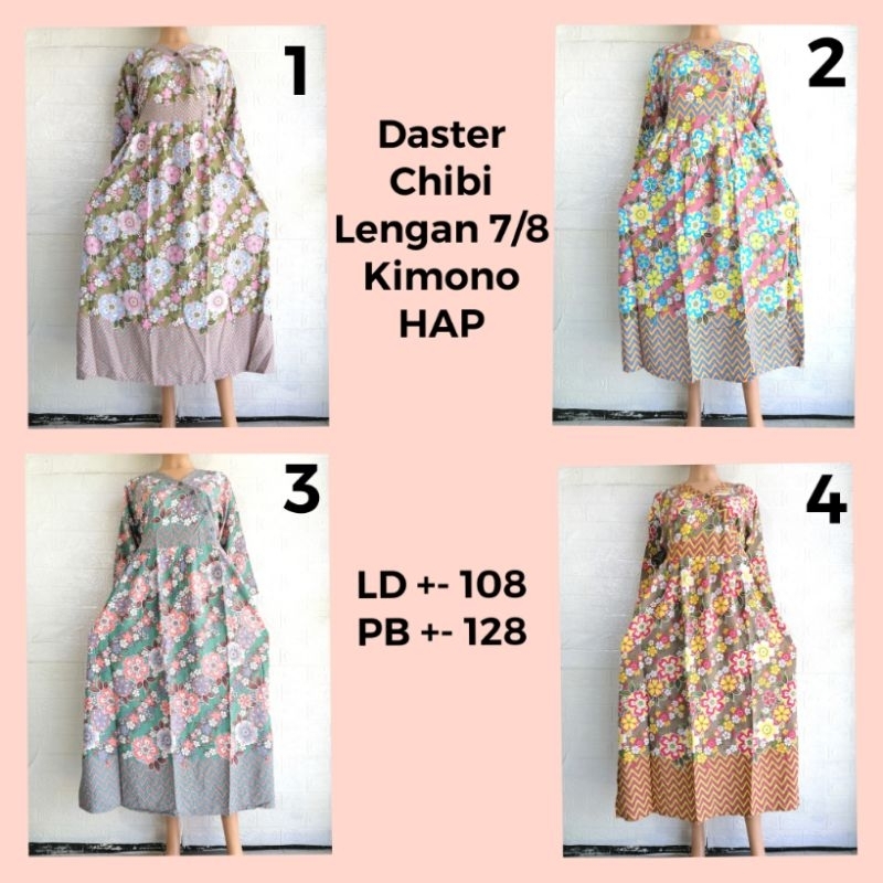 Daster Chibi Lengan 7/8 Kimono HAP Adem Busui Friendly BU TEJO LCBG