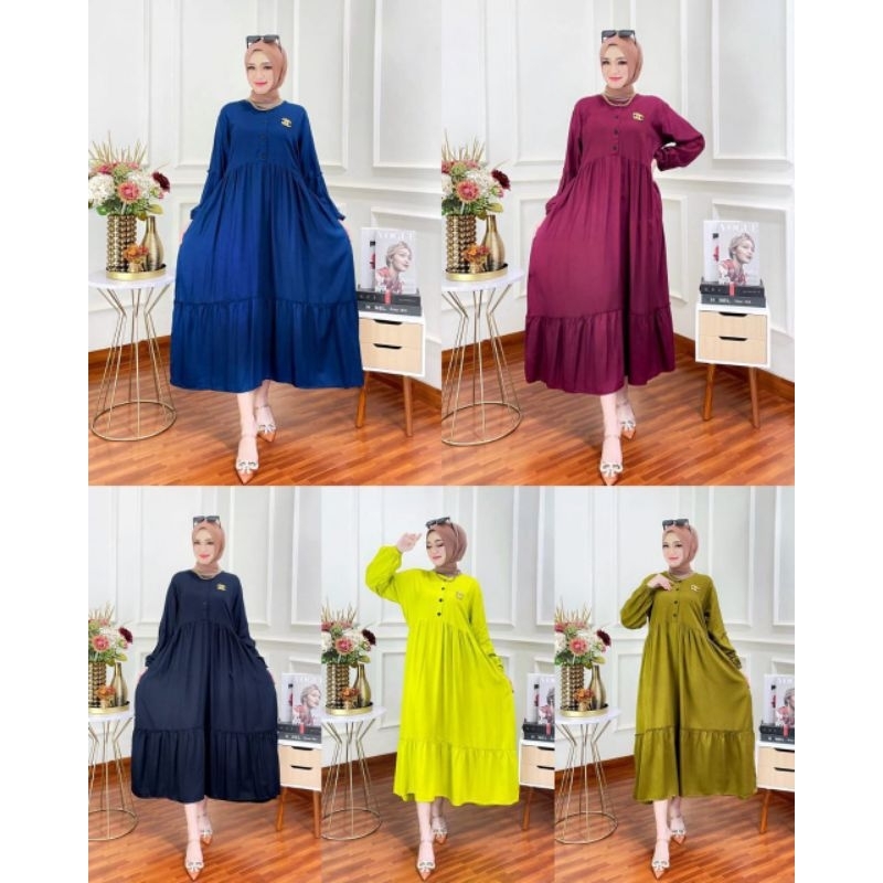 MIDI RAYON TWILL | DASTER KANCING| RAYON TWILL PREMIUM | DRESS MURAH