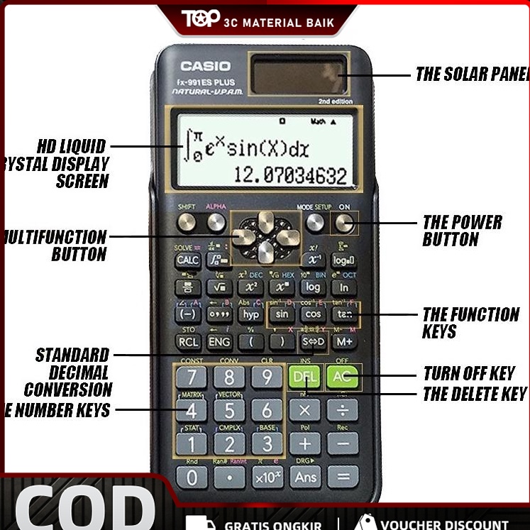 

KODE N52U Kalkulator Scientific Casio ilmiah 991ESPlus Kalkulator Casio Scientific Calculator Casio Scientific