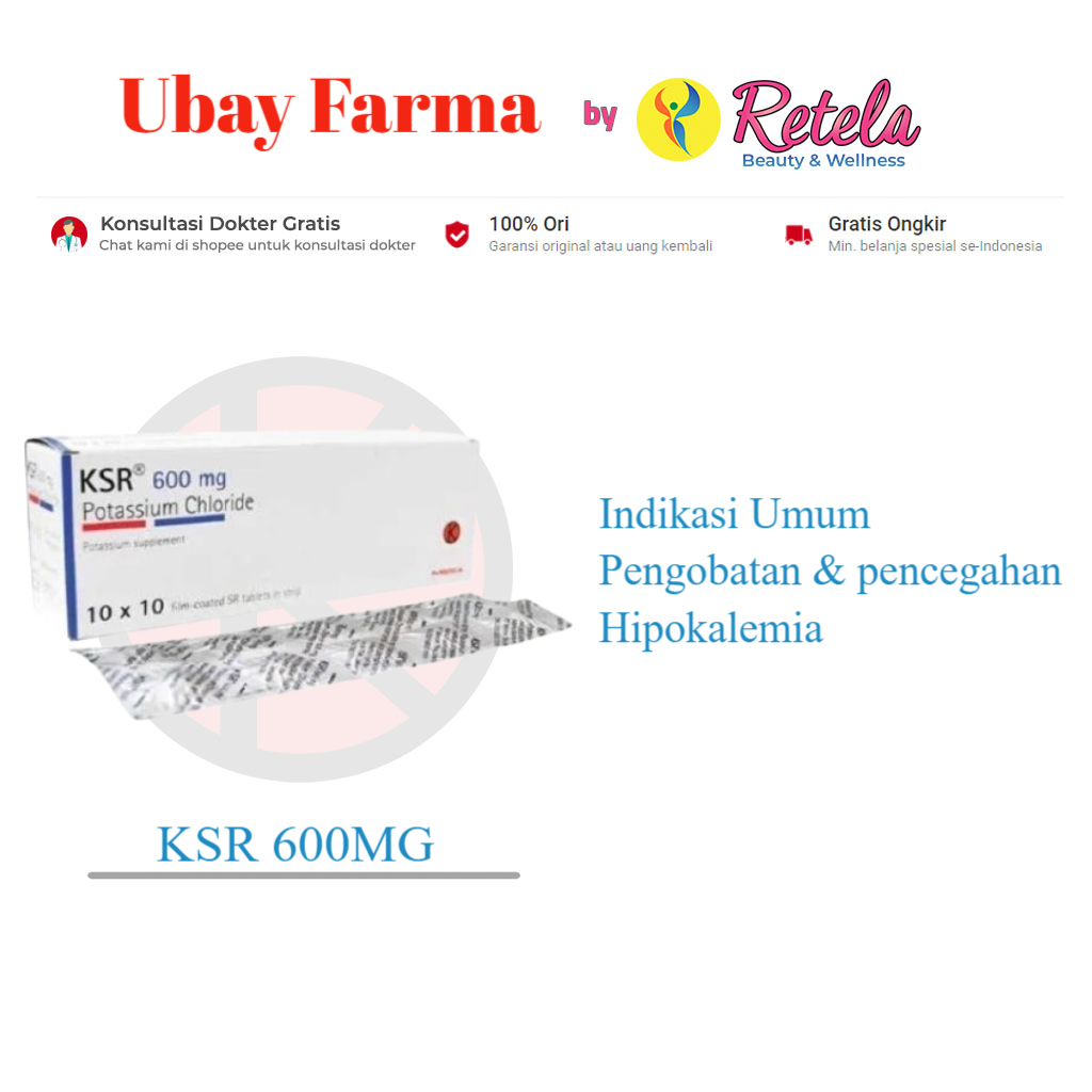 KSR 600 mg 10 Tablet / Hipokalemia / KCl 600 mg