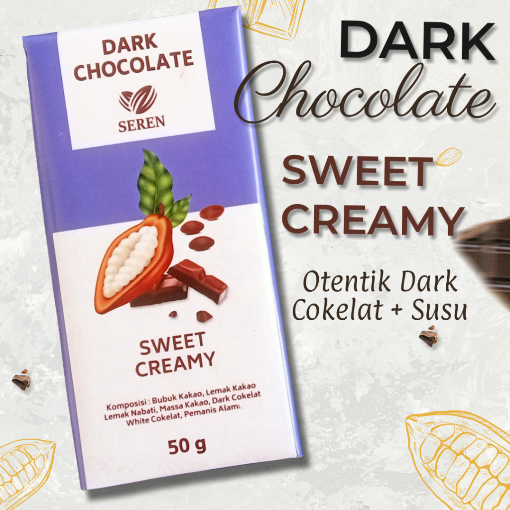 

Coklat Bar Dark Creamy Plus Stevia