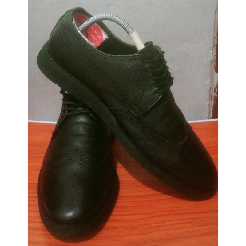 Sepatu Kulit Wingtip full black Original