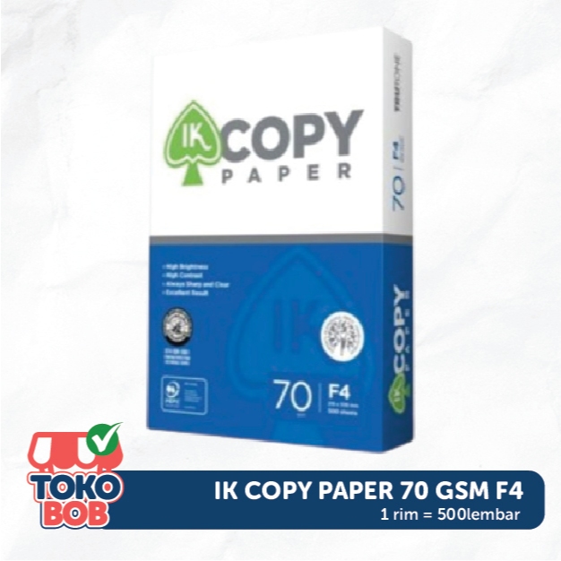 

IK Copy Paper HVS F4 70 GSM (Isi 1 Rim)