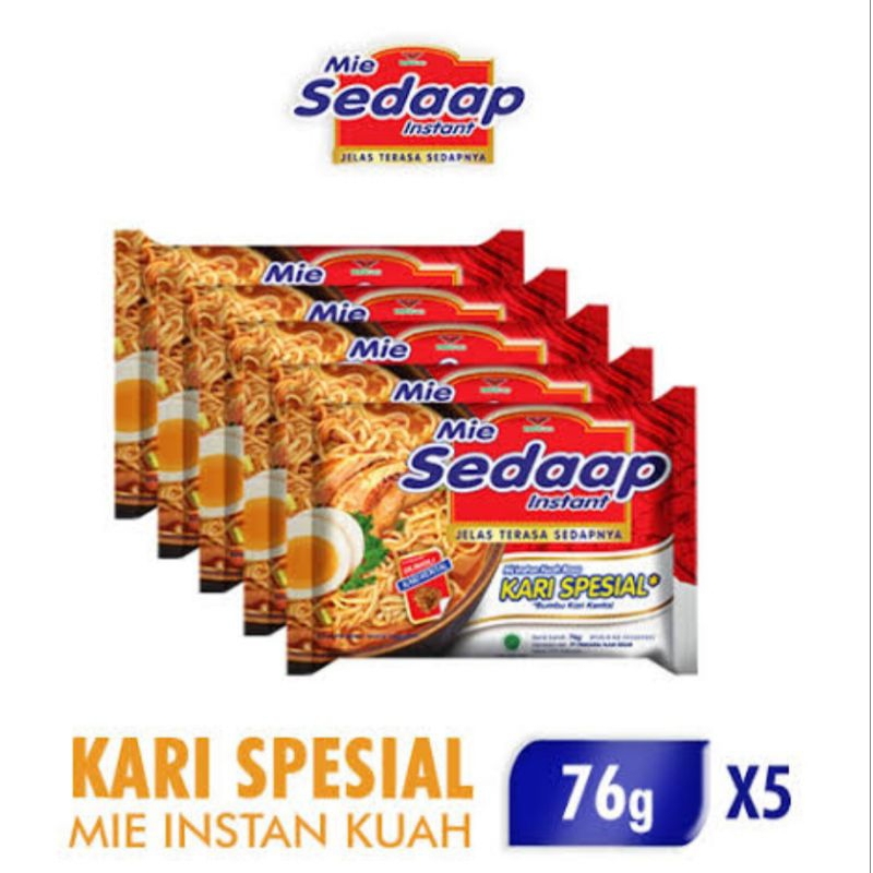 

Mie Sedap Kari Spesial 76g / isi 5