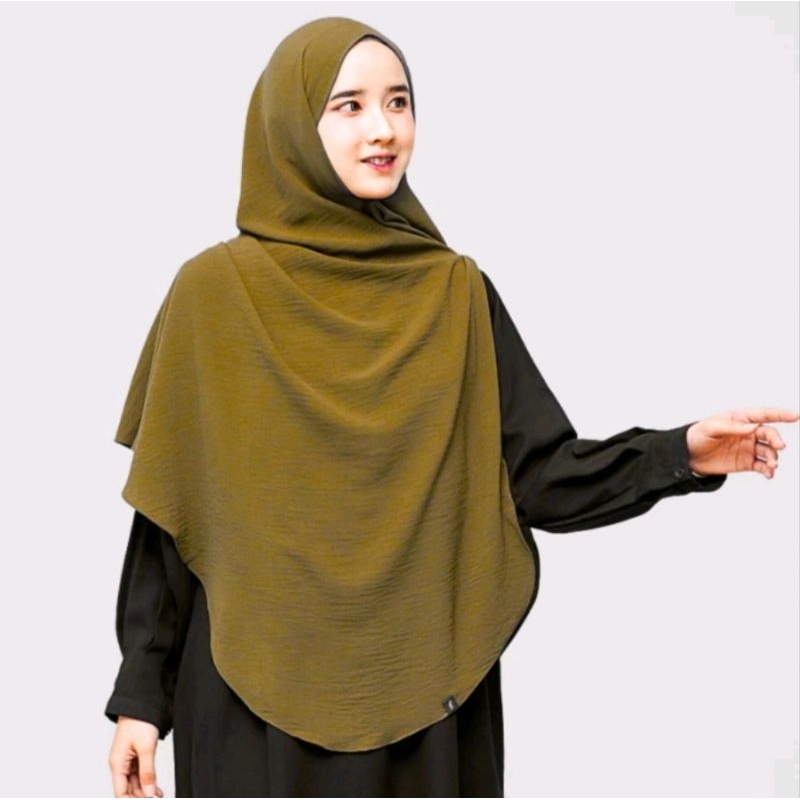 pashmina jumbo curve Oval crinkle airflow • pashmina oval • pasmina curve malaysia syar'i