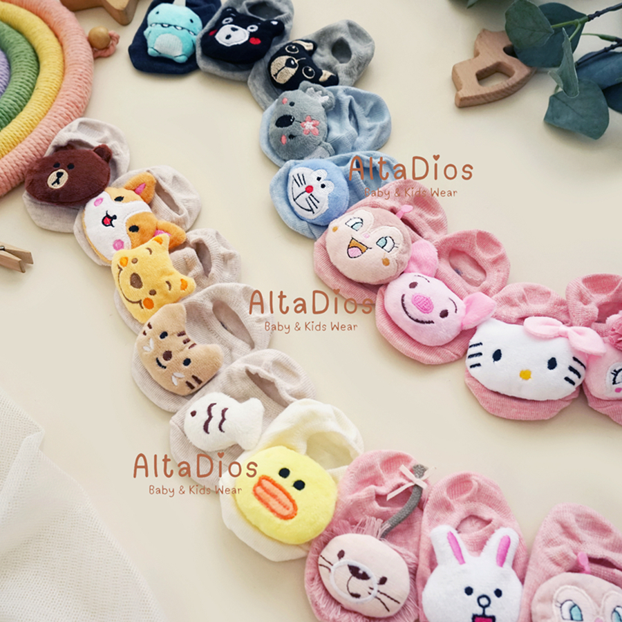 [Altadiosbaby] Kado Kaos Kaki Bayi Newborn Karakter 3D | Kaos Kaki Boneka Newborn | Kaos Kaki Bayi L