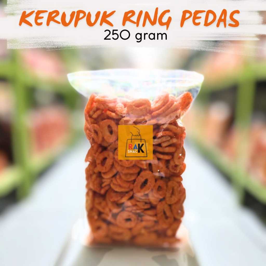 

KERUPUK RING PEDAS 250 GRAM | Cemilan | Snack Murah