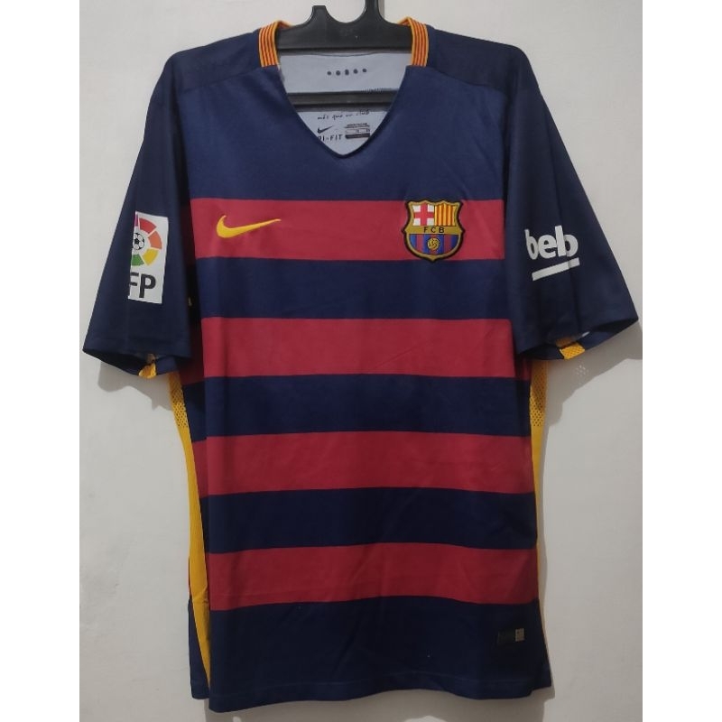 Jersey Barcelona Home 2015/2016 Retro Vintage Player Issue Langka