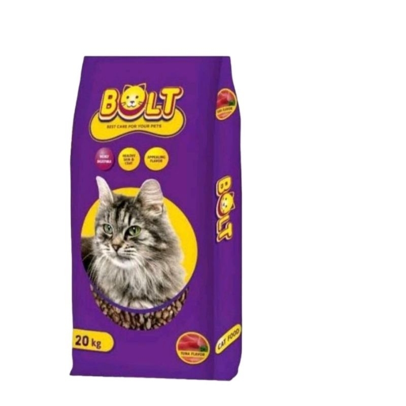 bolt dry food makanan kucing 20kg
