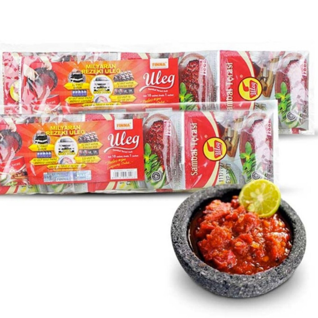 

(10 Sachet x 18 gr) FINNA TERASI 1renteng Sambal Terasi Finna Uleg