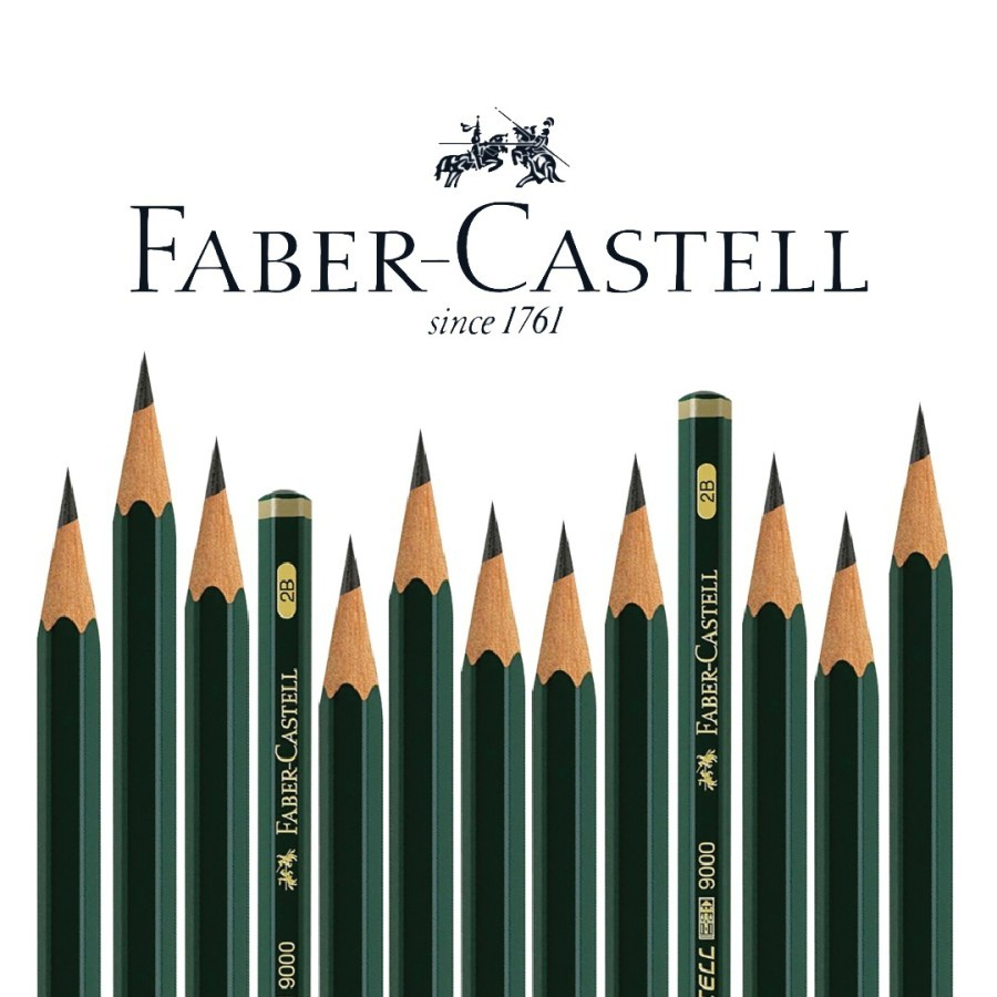 

Pensil Ujian FABER CASTELL 9000 ORIGINAL 1 Pcs / Pencil faber castell 2B ASLI harga per 1 pensil