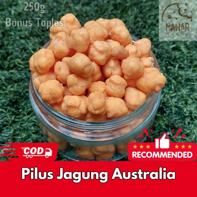 

Pilus Jagung Australia 250 Gram - Pilus Cemilan Kering - Snack Kering