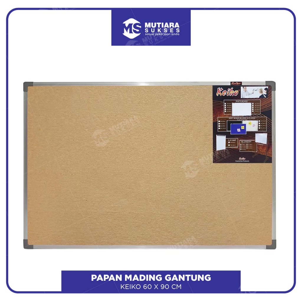 

Softboard Cork Pin Board / Papan Mading Gantung Keiko 60 x 90 cm