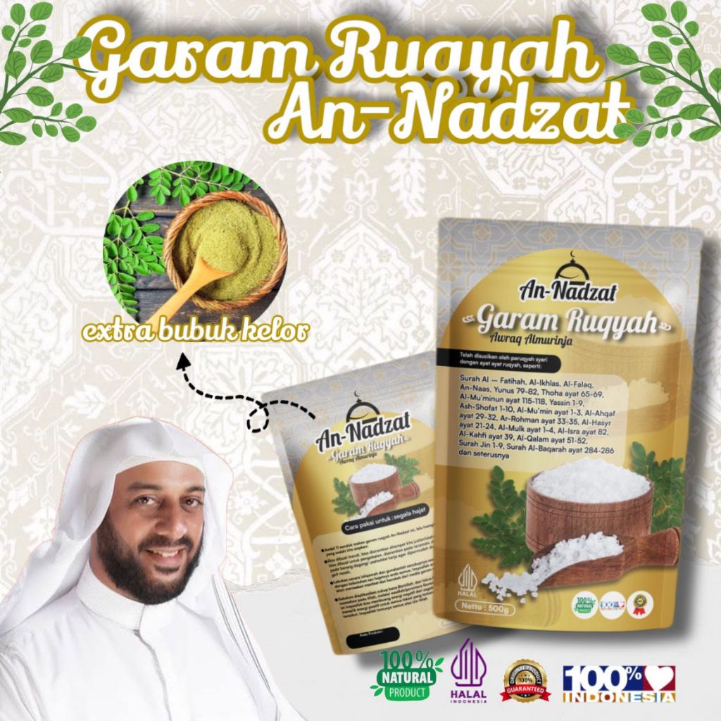

An-Nadzat Garam 500gr An-Nadzat Original - Bonus Parfum, Tasbih, Bidara Oil