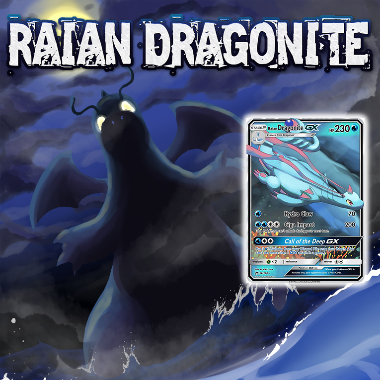 KARTU POKEMON TCG HOLOGRAM ENGLISH VERSION (GX) - RAIAN DRAGONITE