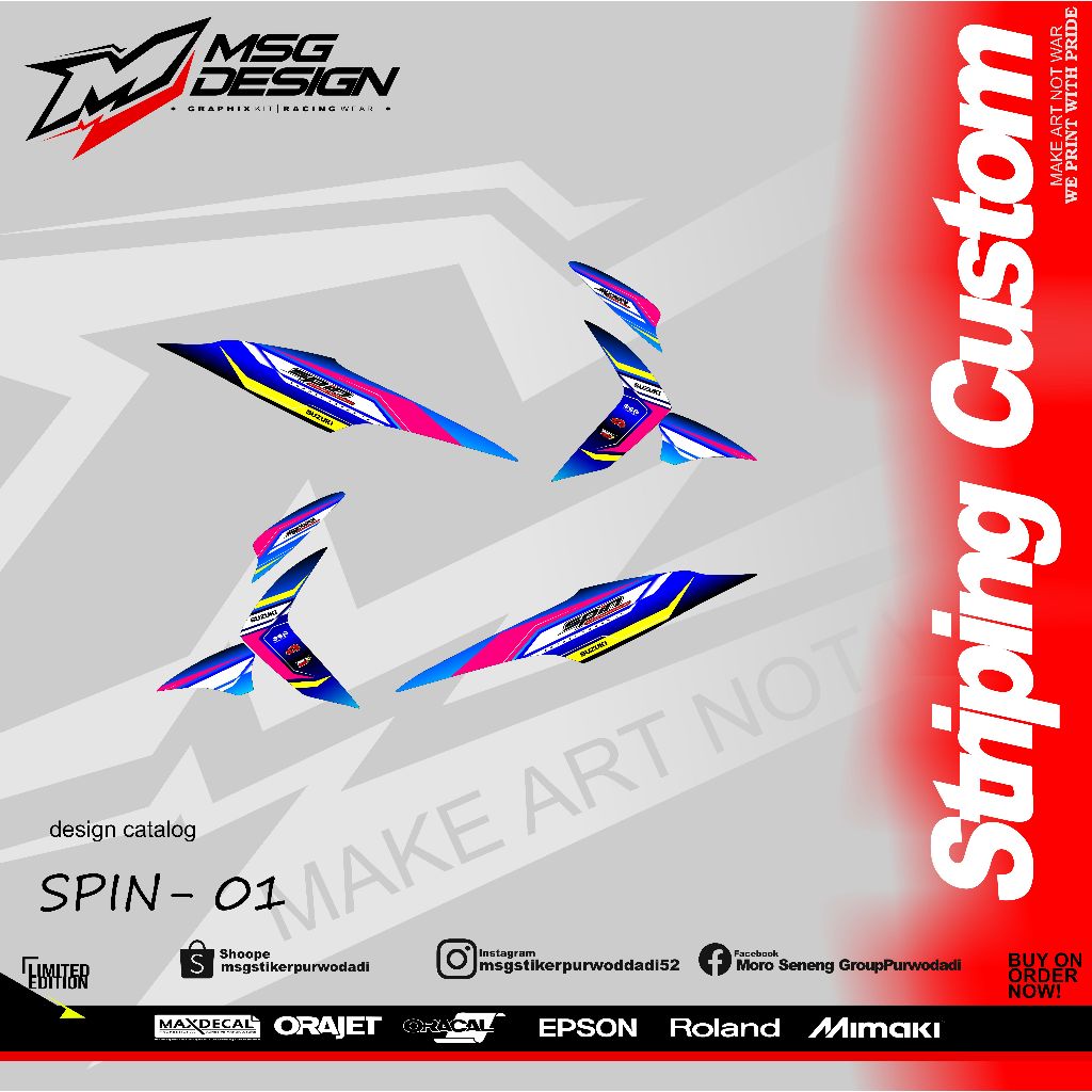 DECAL STRIPING SPIN 125