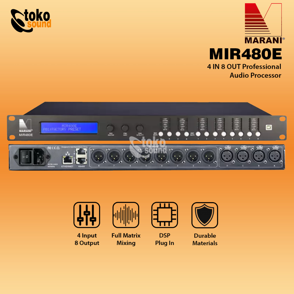 Marani MIR480E MIR 480E - 4 Input 8 Out Professional Audio Processor