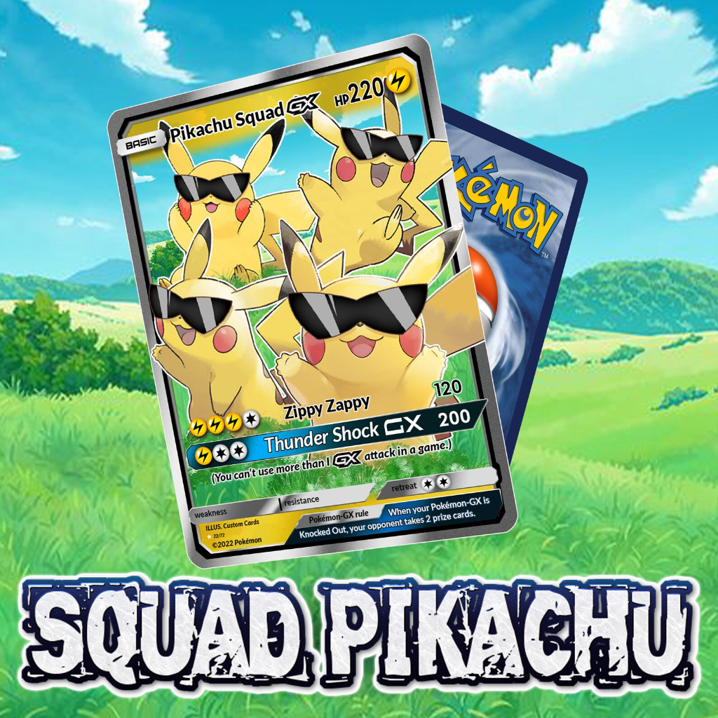 KARTU POKEMON TCG HOLOGRAM ENGLISH VERSION (GX) - PIKACHU SQUAD