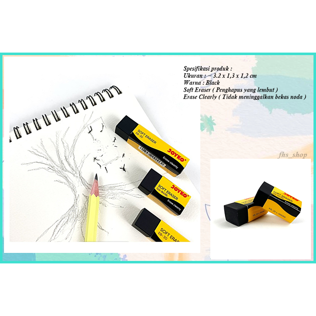 

Penghapus Pensil Joyko 526-B40L Eraser Joyko 526